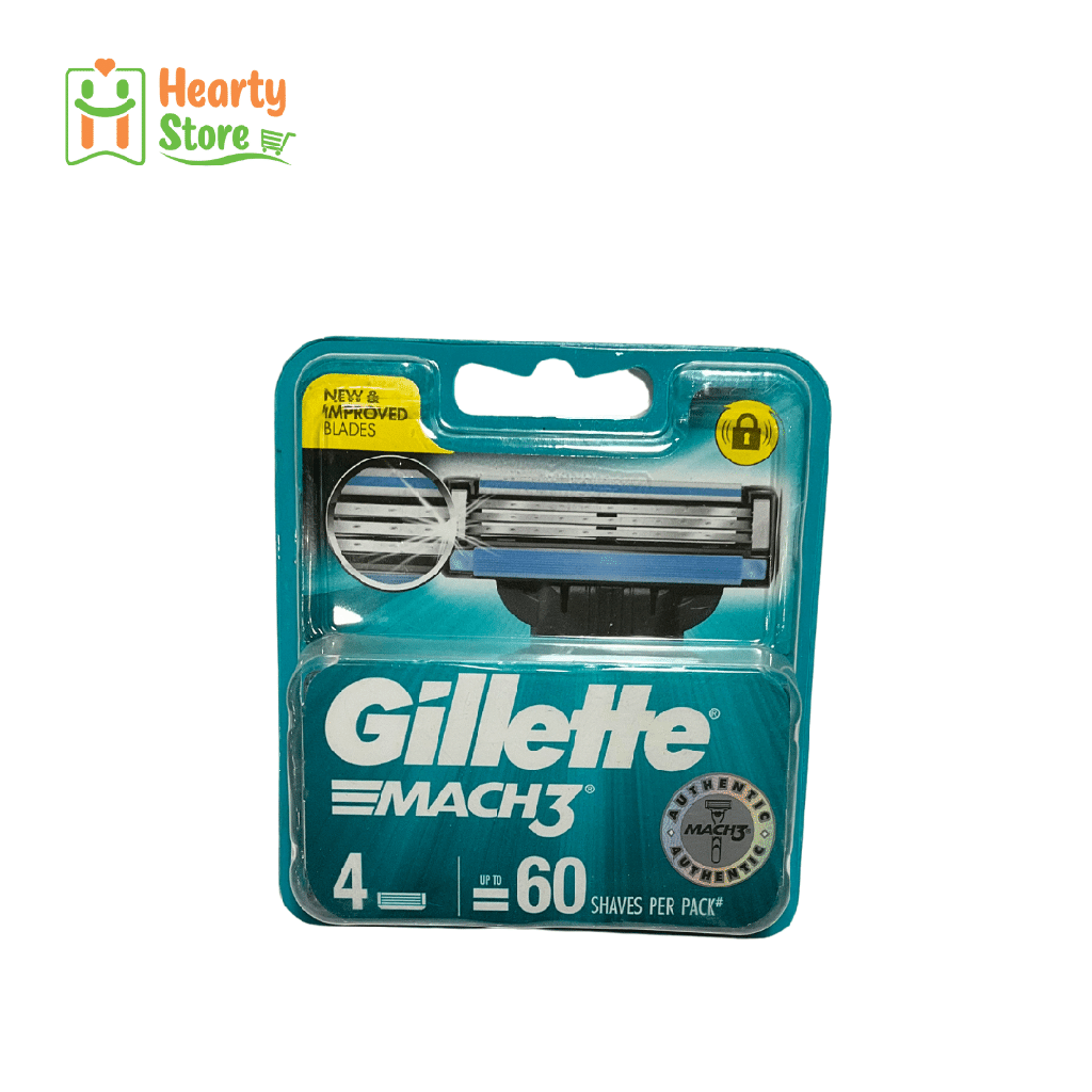 Gillette - Mach 3 မုတ်ဆိတ်ရိတ်ဓား (4ခု)