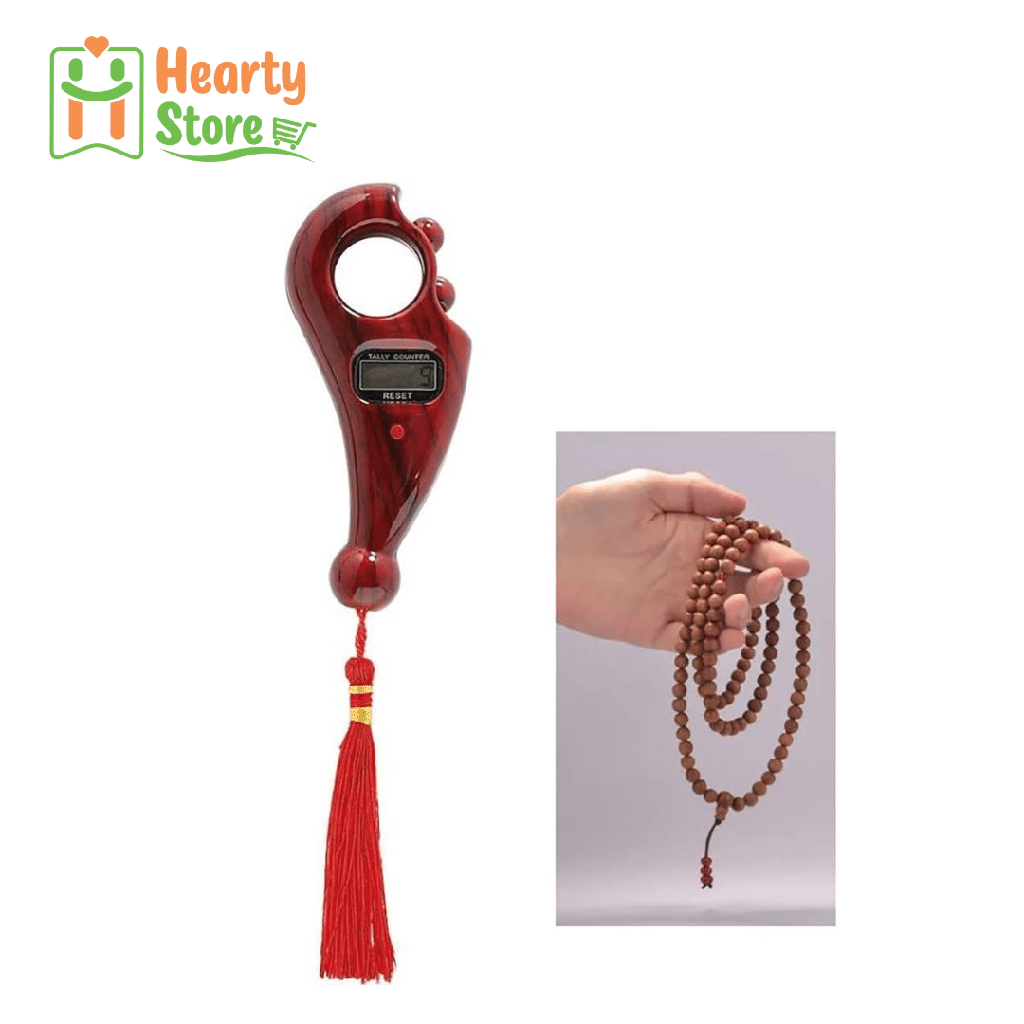 Dehua - Digital Tasbih Tally Counter (သစ်သားတာလီ)