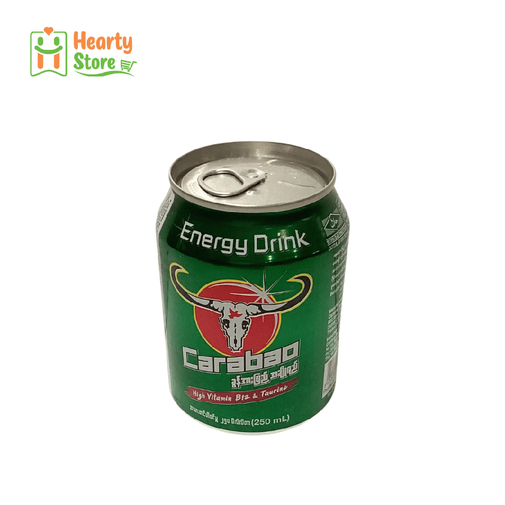 Carabao အားဖြည့် အချိုရည် 250ml (ကျွဲစိမ်းသံဗူး)