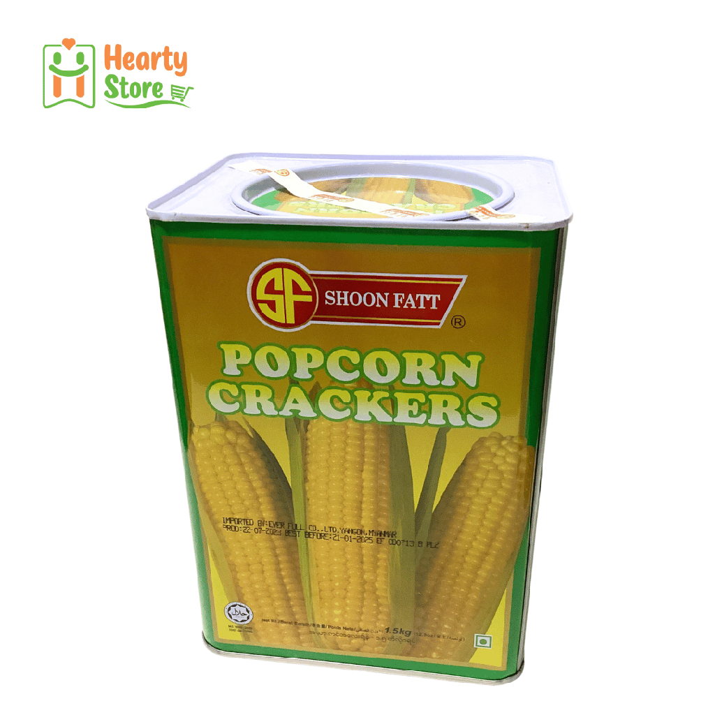 Shoon Fatt ပြောင်းဖူး ခရက်ကာ ဘီစကစ် သံဗူး 1.5kg