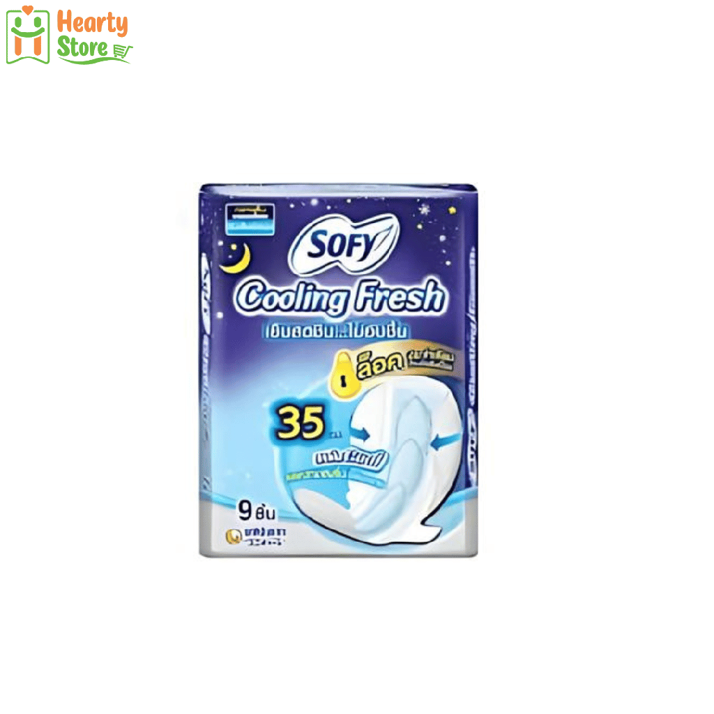 Sofy Cooling Fresh အမျိုးသမီးလစဉ်သုံး (ည - 35cm) 9ခုပါ