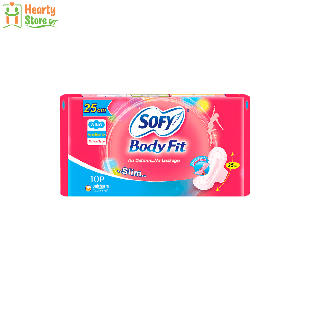 Sofy Body Fit အမျိုးသမီးလစဉ်သုံး (ချည်သား - နေ့ - 25cm) 10ခုပါ
