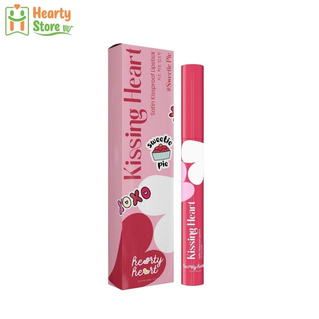 Hearty Heart - Kissing Heart (Satin Kissproof Lipstick) 1.2g
