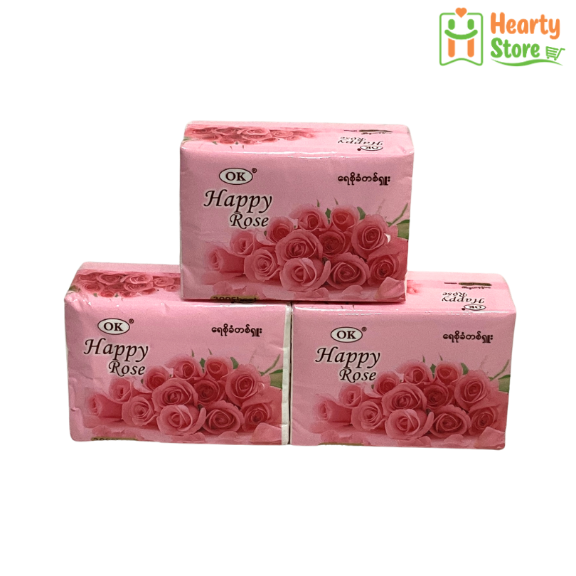 Happy Rose 120 မျက်နှာသုတ် တစ်ရှုး