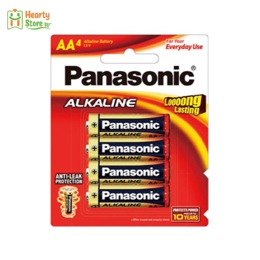 Panasonic Alkaline ဓာတ်ခဲ - AA - 4လုံးတွဲကဒ်