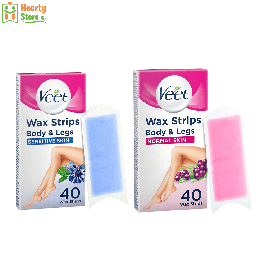 Veet Body & Leg Wax Strips - 40pcs