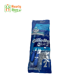 [15-G-R-B2-2] Gillette - Blue II မုတ်ဆိတ်ရိတ်ဂျုတ် (2ခု)