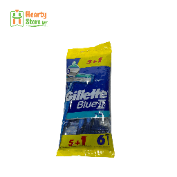 [15-G-R-B2-5] Gillette - Blue II မုတ်ဆိတ်ရိတ်ဂျုတ် (5ခု)