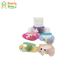 [13-O-HA-Tie-011] ခေါင်းစည်းကွင်း (မွှေးပွ) - Labubu ပန်းပွင့်ပါ