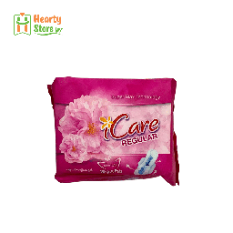 [17-iCare-SN-D-24-P] iCare အမျိုးသမီး လစဥ်သုံး (24cm နေ့) (တောင်ပံပါ ပန်းရောင်)